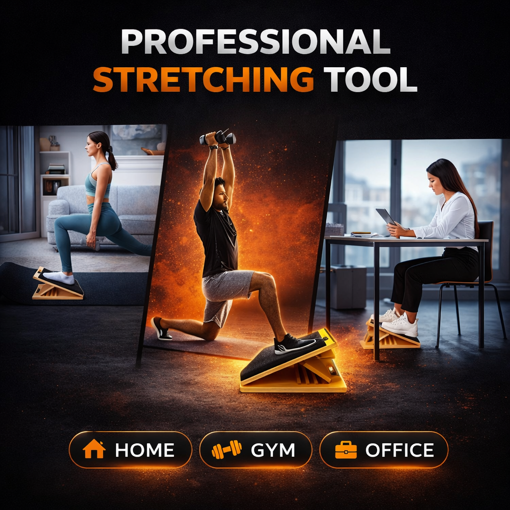Jolissea® Adjustable Wooden Slant Board – Calf & Ankle Stretch Incline Balance Trainer