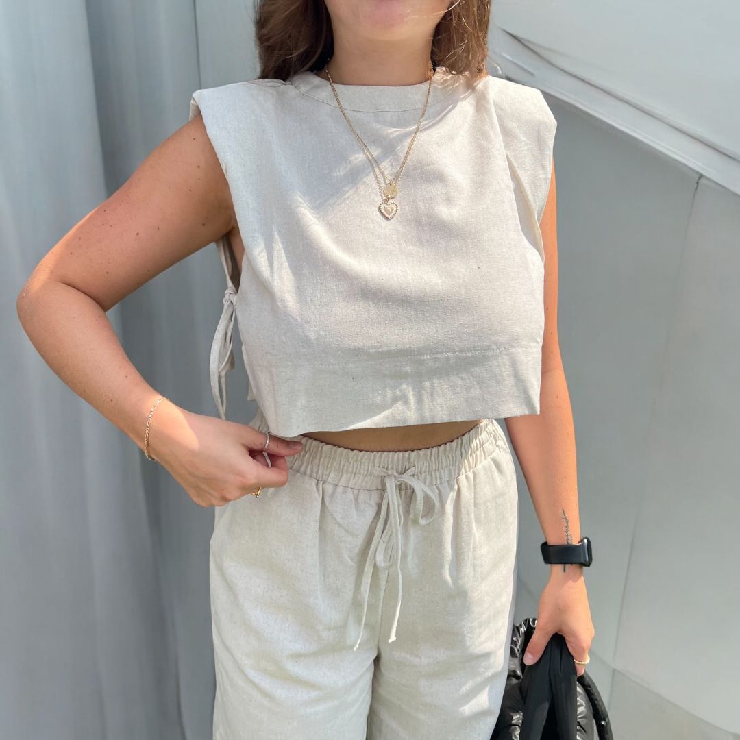 Millie 2 Pcs Women's Linen Matching Set