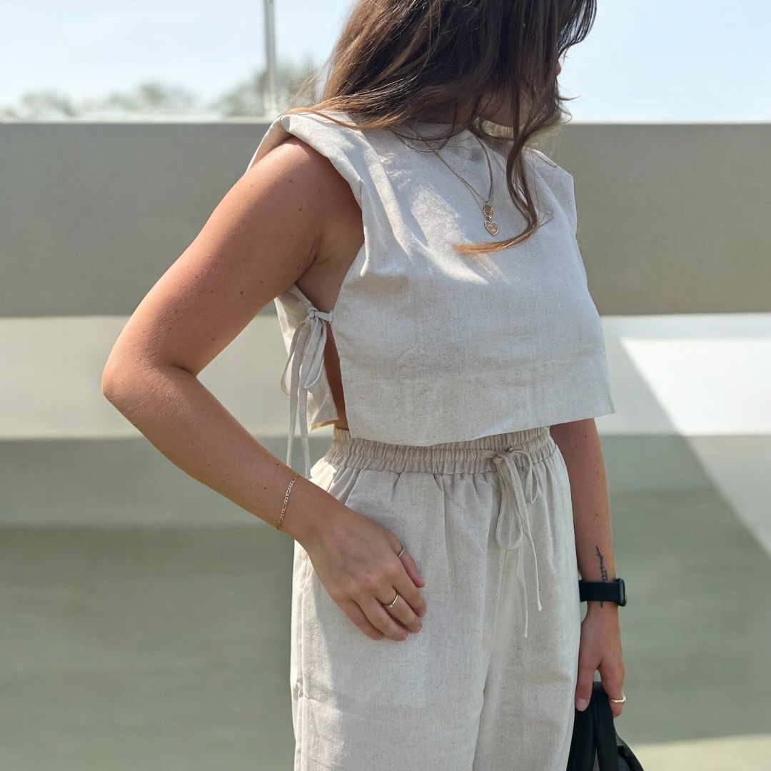 Millie 2 Pcs Women's Linen Matching Set