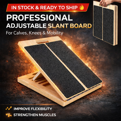 Jolissea® Adjustable Wooden Slant Board – Calf & Ankle Stretch Incline Balance Trainer