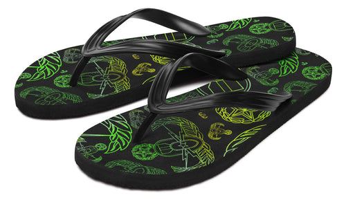 Flip Flops - "EOD Mixed Badges" (Lemon Lime on Black)