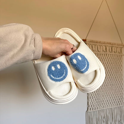 Happy Face Platform Slides Sandals