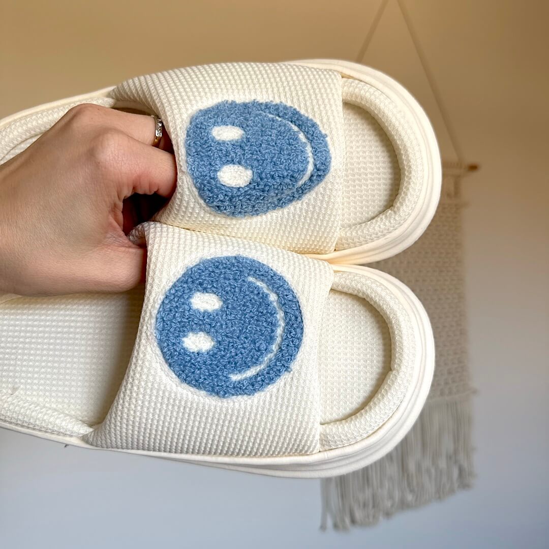 Happy Face Platform Slides Sandals