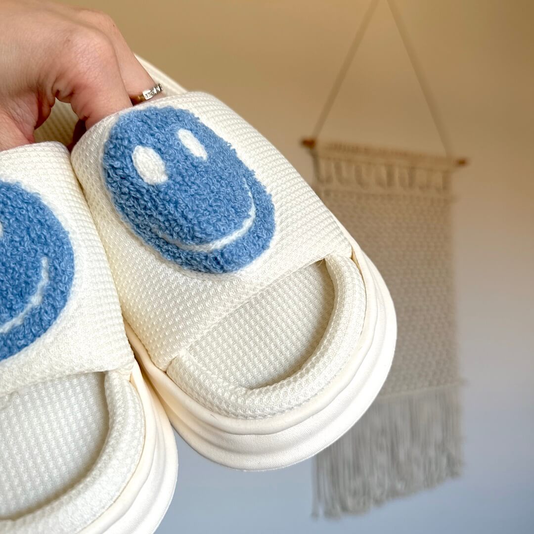 Happy Face Platform Slides Sandals