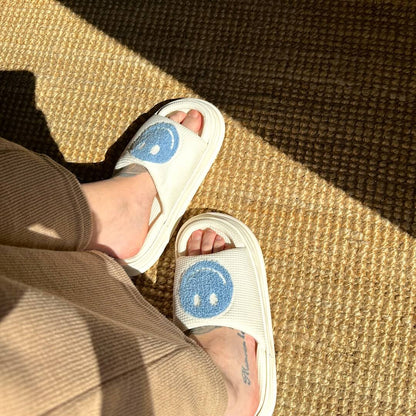 Happy Face Platform Slides Sandals