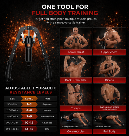 Build strength at home with Jolissea — demonstrated by a fit athlete targeting chest, arms, core, and full-body training.