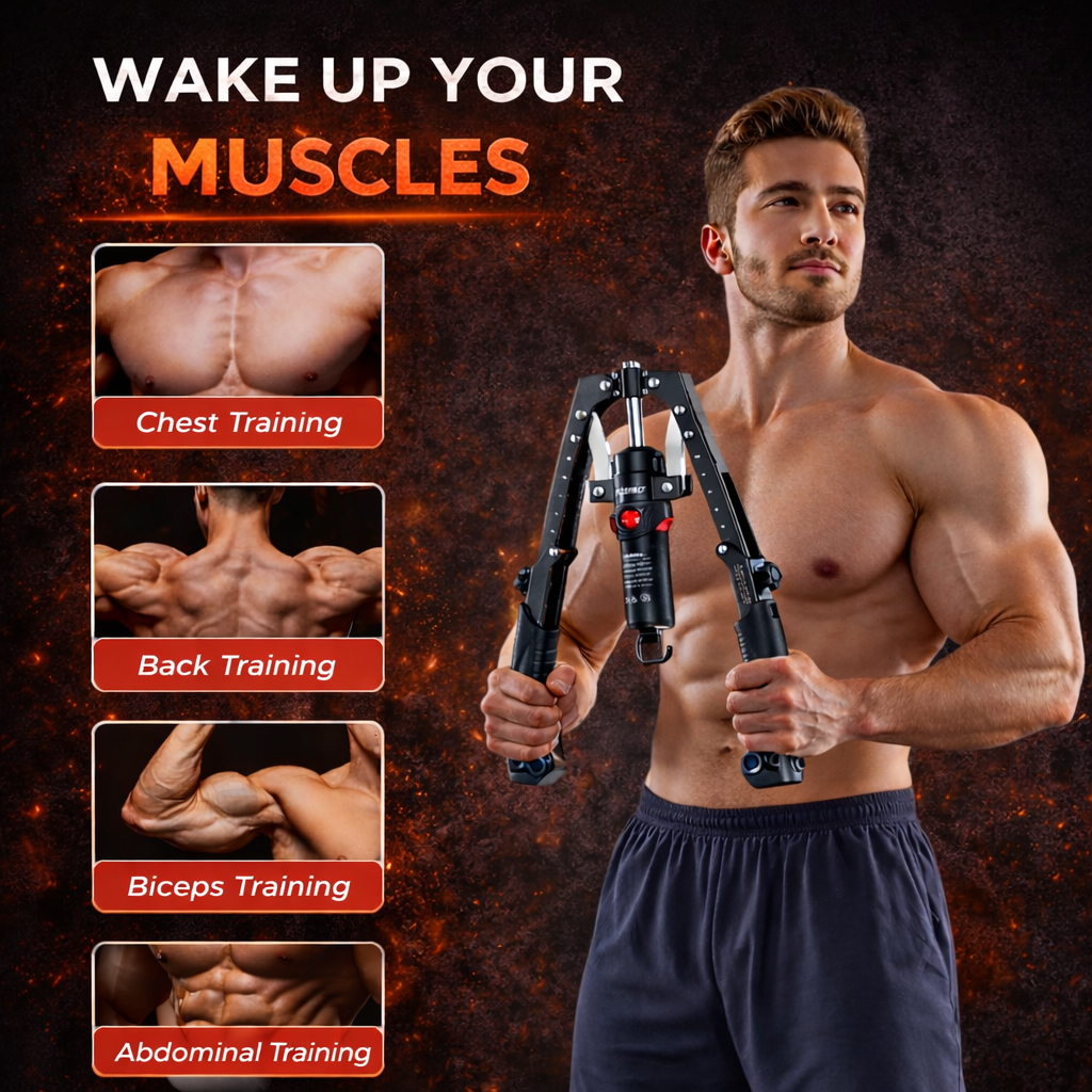 Build a stronger body at home with Jolissea — featuring a fit man training chest, back, biceps, and core.