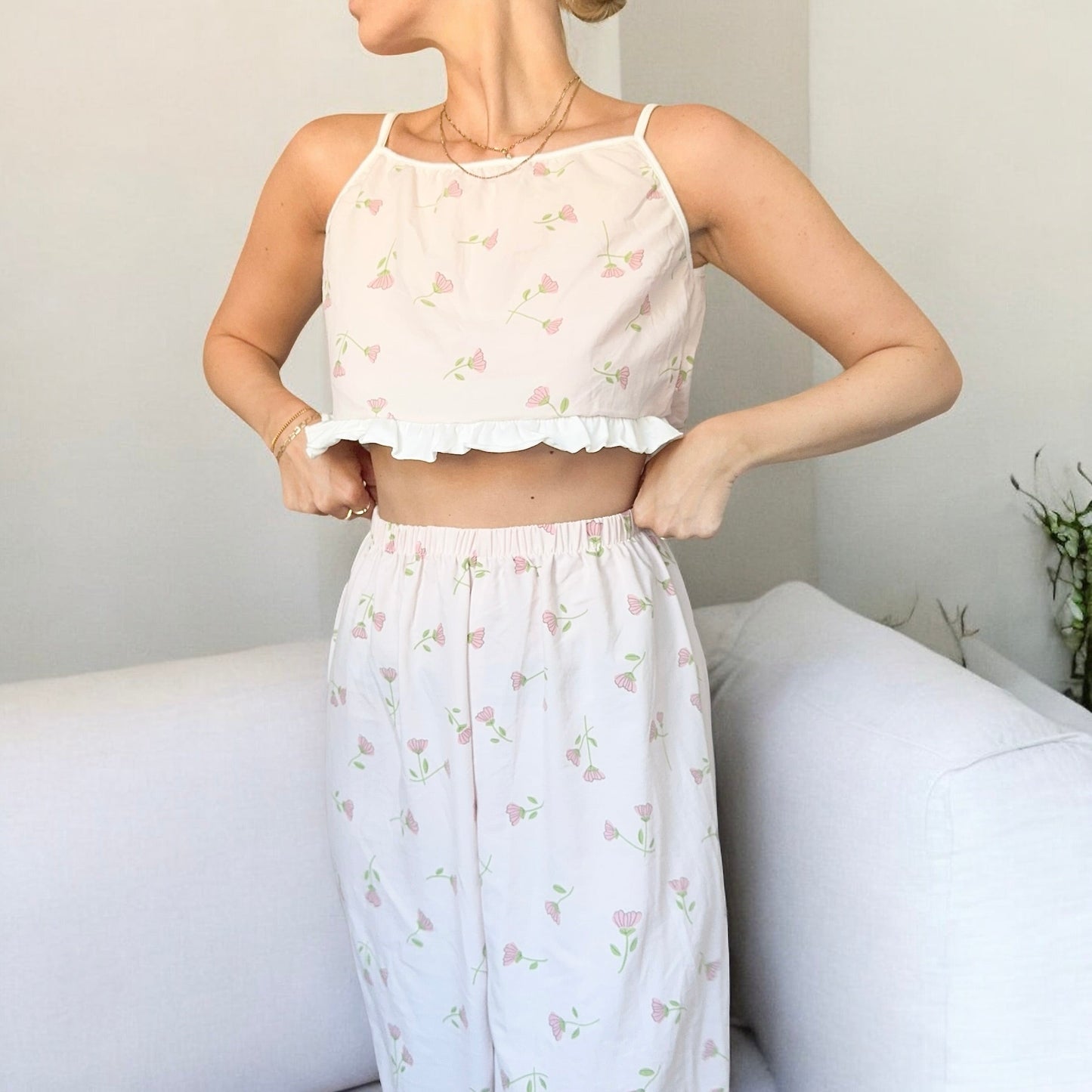Ruffle Cami Pajama Set