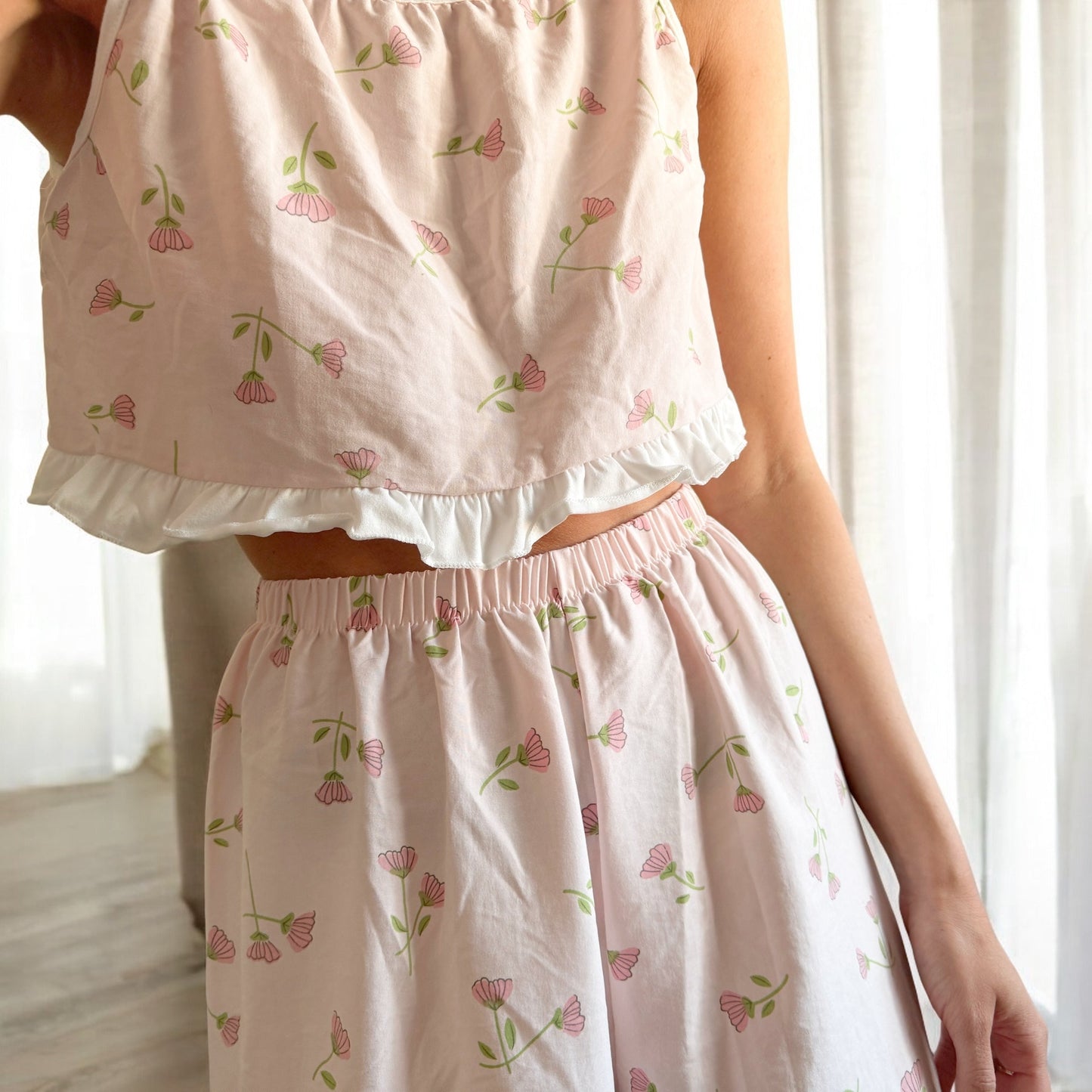 Ruffle Cami Pajama Set