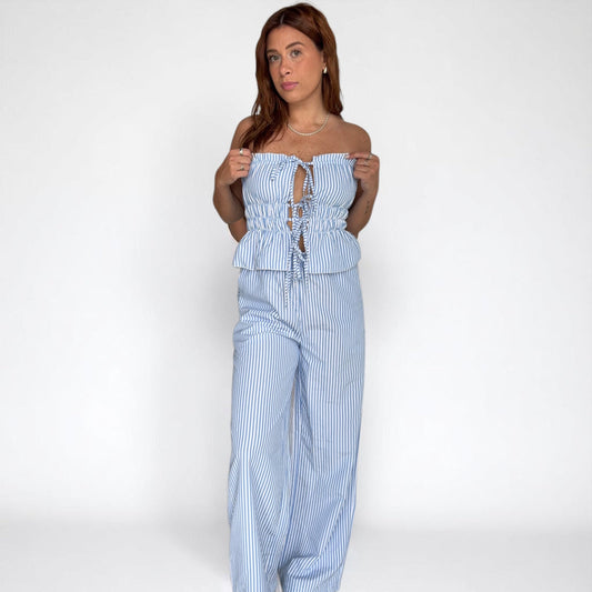 Evie Striped Tube Top & Pants Set