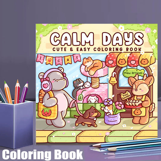 28 Pages Calm Day Coloring Book for Adult