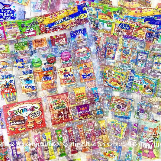 10Pcs Japanese Retro Early Snack Cut Film Stickers