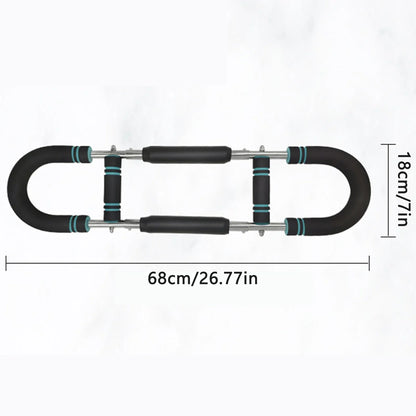 Aznolt home fitness pull-up bar with foam grips, 68cm long by 18cm wide, on white background