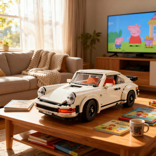 1458PCS Retro Car Building Blocks Set - 2in1 Classic Race Car Model Kit for Adults, Teens, Kids