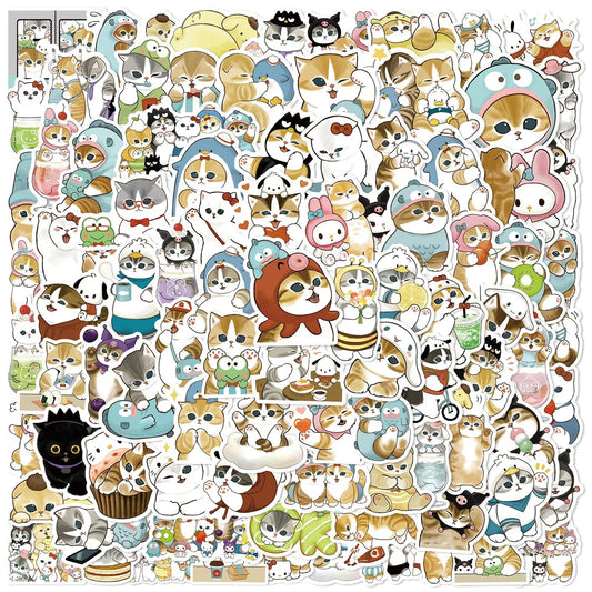 100PCS Sanrio Mofusand Cat Cute Cartoon Graffiti Stickers