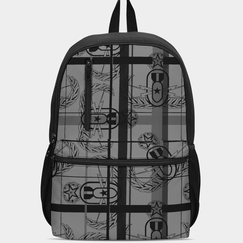 Print On demand - Duo-Zip Backpack - "EOD Plaid" (Grey)