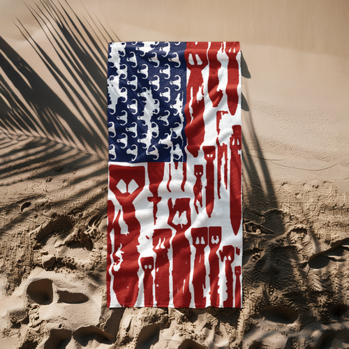 Print On Demand  - Beach Towel - "EOD Bomb Flag"