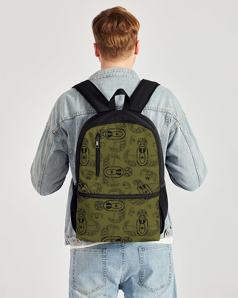 Print On demand - Duo-Zip Backpack - "EOD Badges x 3" (OD Green)