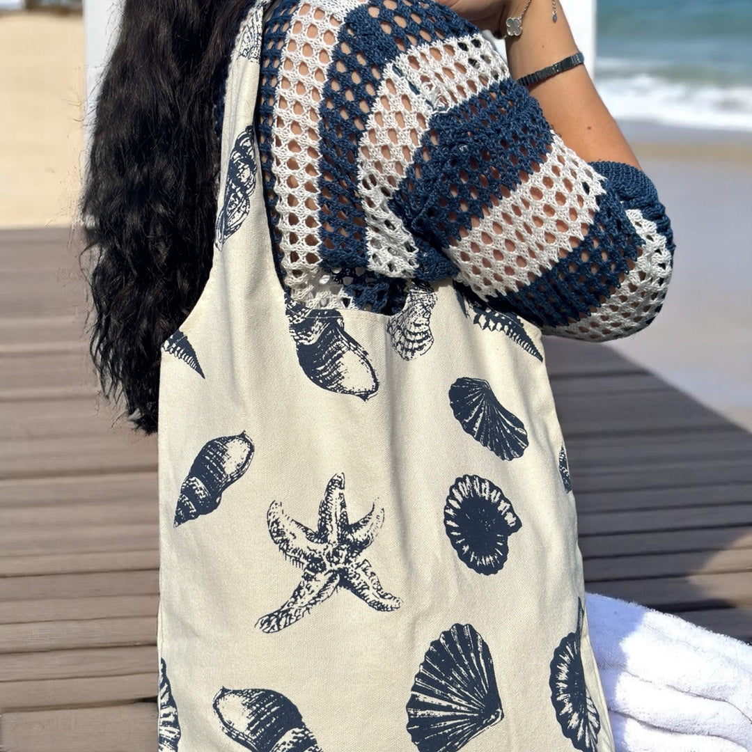 Seas The Day Canvas Tote Bag