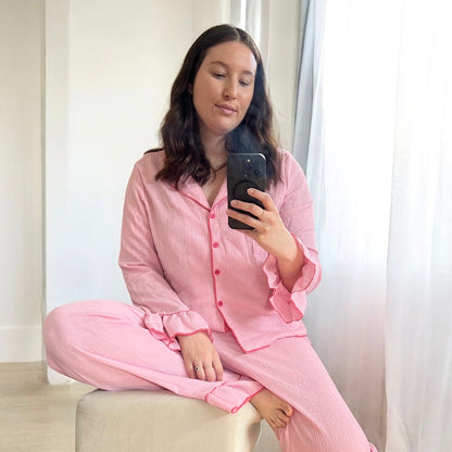 Rosy Ruffle Pajama Set