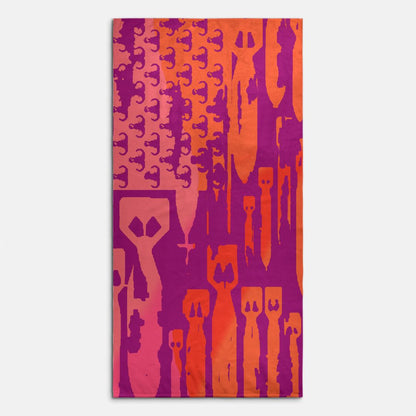 Print On Demand  - Beach Towel - "EOD Bomb Flag" (Orange & Pinks)