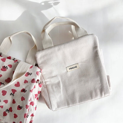 Lovely Corduroy Lunch Bag
