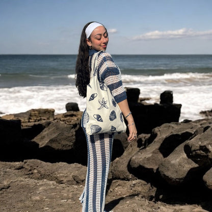 Seas The Day Canvas Tote Bag