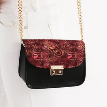 Print On Demand  - Petite Shoulder Bag - "It's 5 o'clock Somewhere" (Yellow/Orange/Purple)