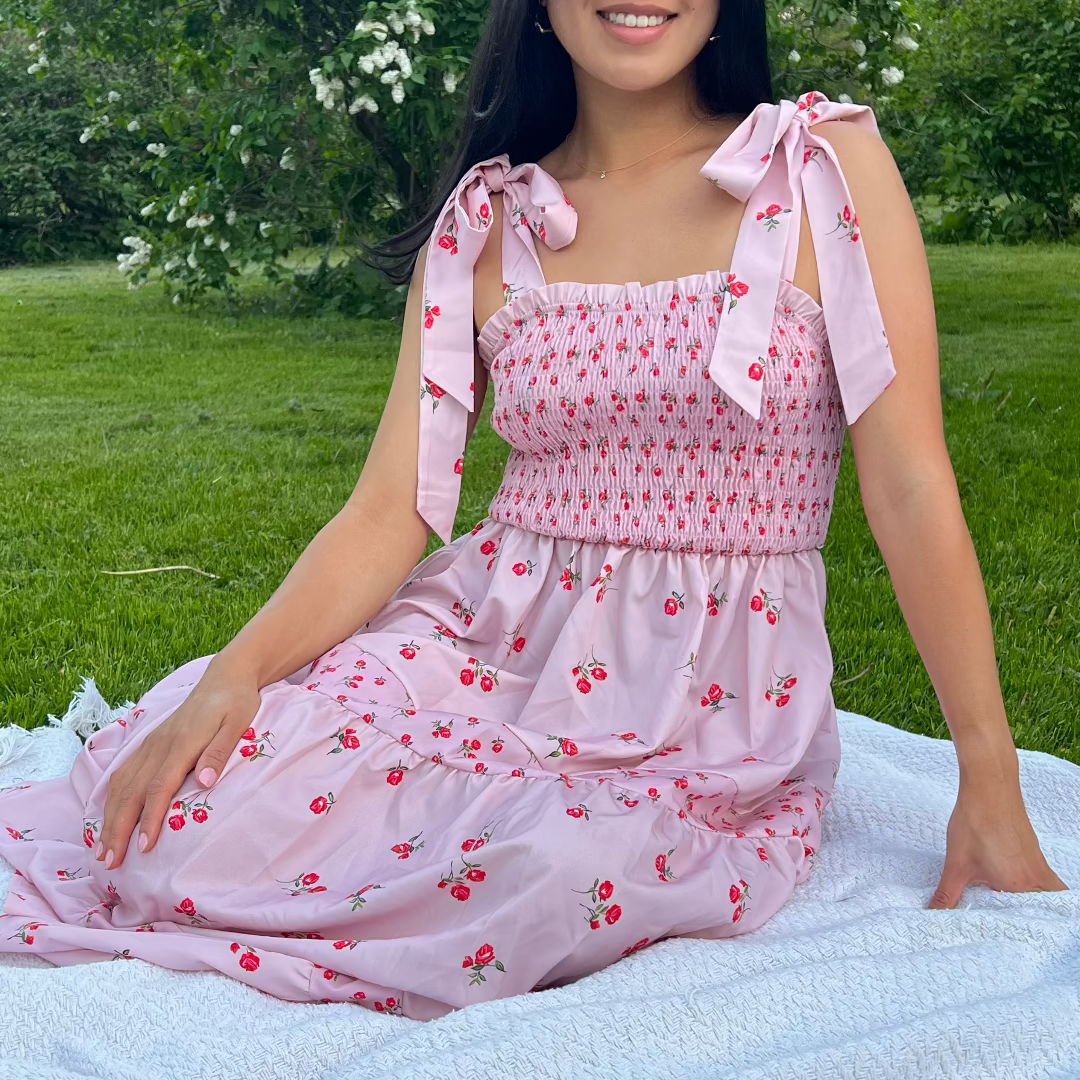 Faye Soft Rose Maxi Dress