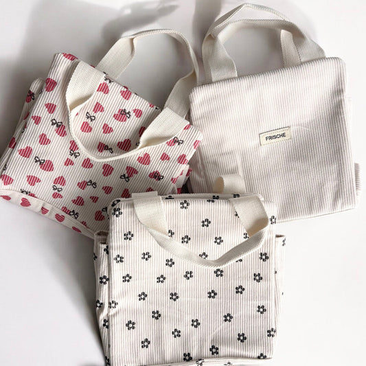 Lovely Corduroy Lunch Bag