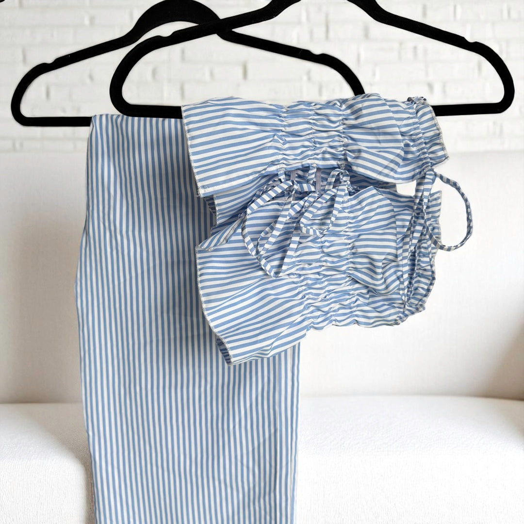 Evie Striped Tube Top & Pants Set